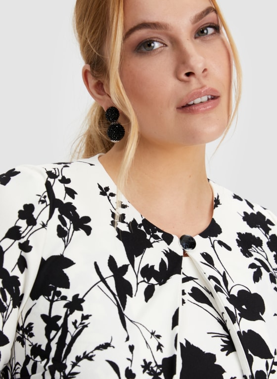 Floral Print Jacket & Dress Set