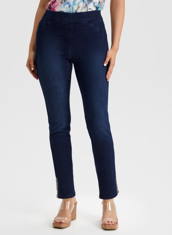 Pull-On Straight Leg Jeans