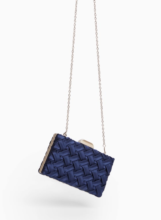 Interwoven Satin Clutch
