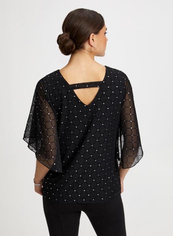 Diamond Motif Sequin Top