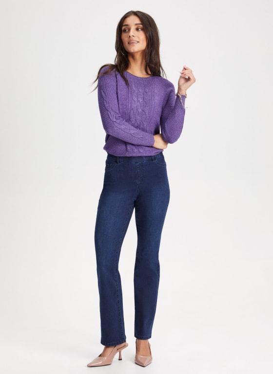 Ribbed & Cable Knit Sweater