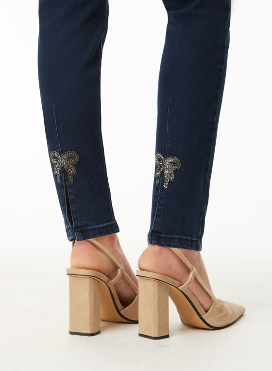 Bow Appliqué Jeans
