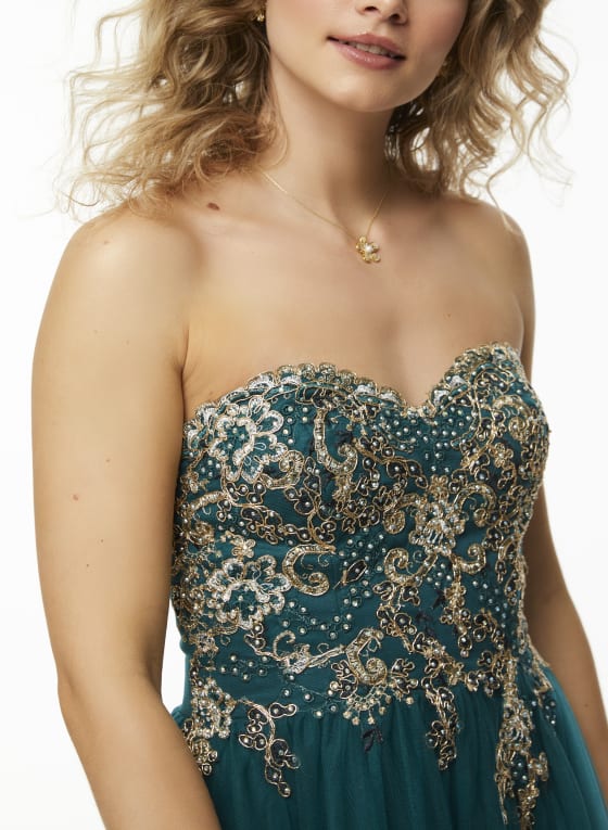 Embellished Corset Detail Gown