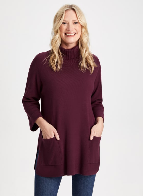 Cowl Neck Tunic Sweater