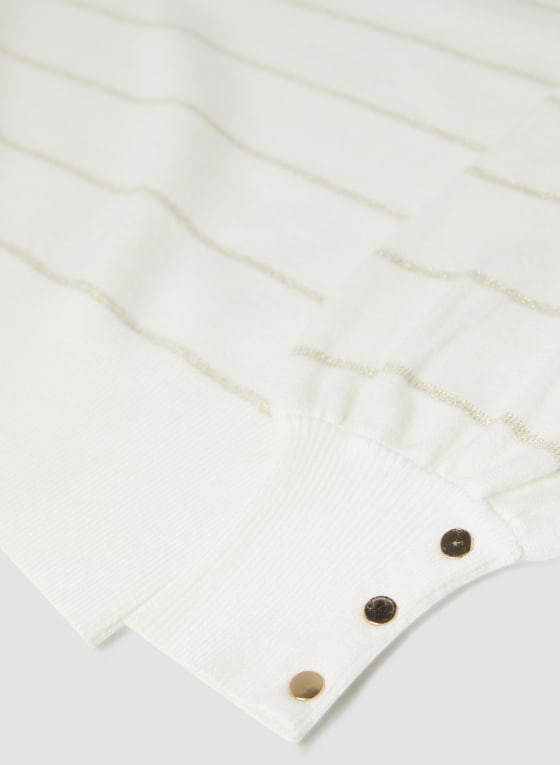 Metallic Stripe Detail Sweater