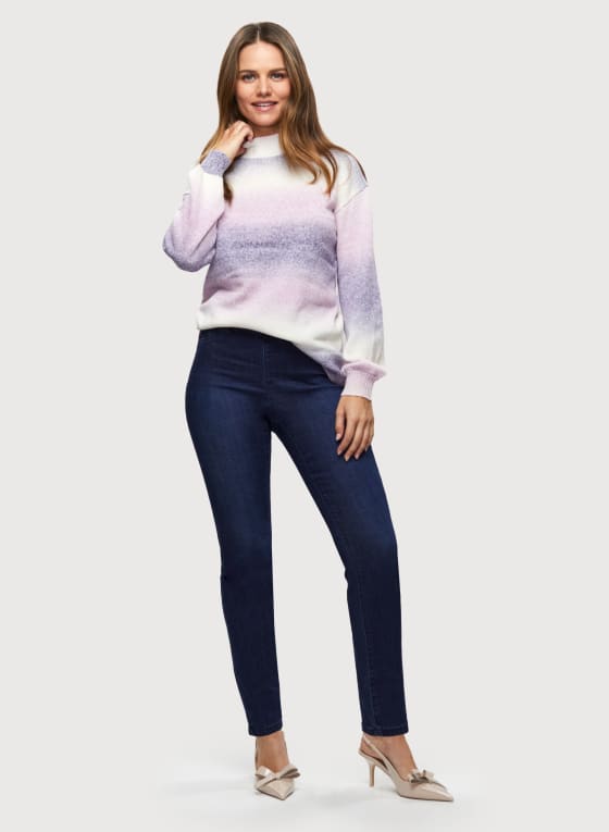 Mock Neck Gradient Sweater