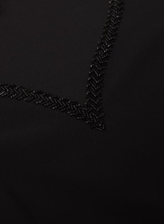 Beaded Puff Sleeve Top