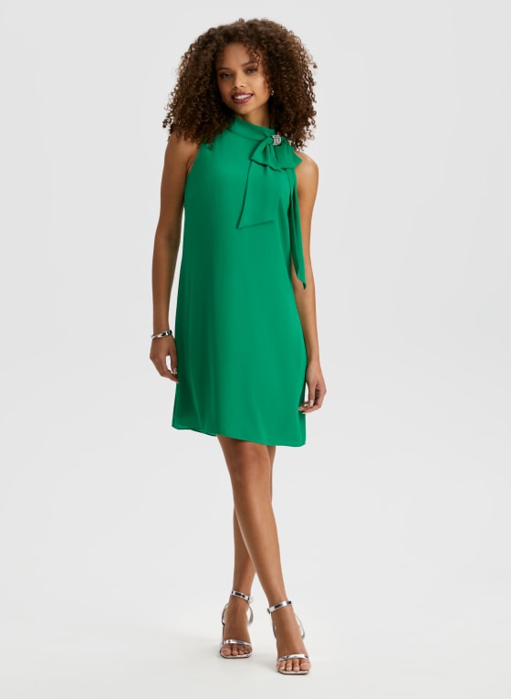 Sleeveless Mock Neck Dress