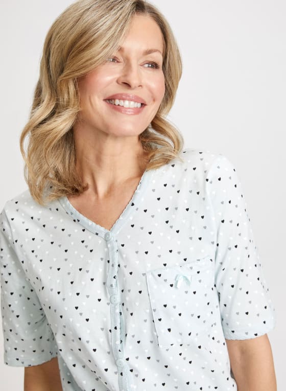 Heart Print Pyjama Set