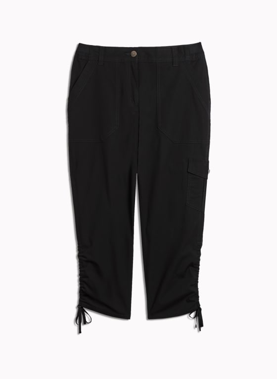 Tie Detail Cargo Capris