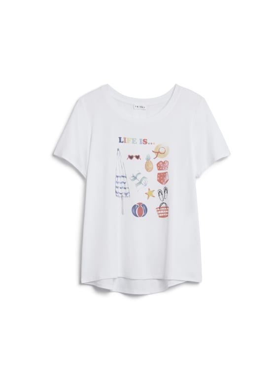 Graphic Print Pyjama Top