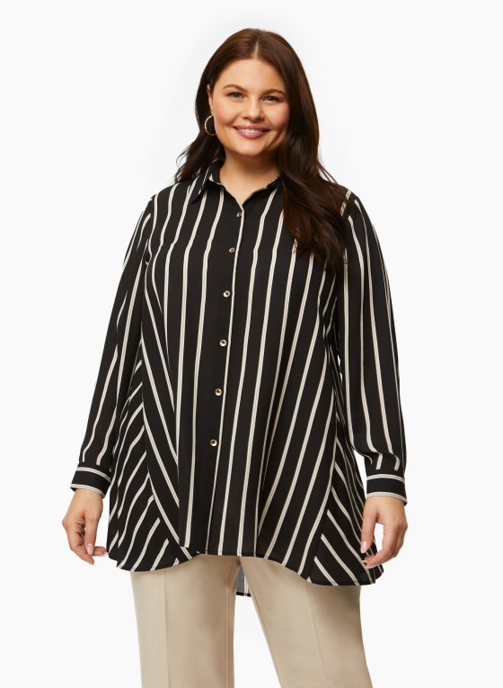 Stripe Print Blouse