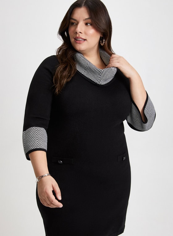 Cowl Neck Sweater Dress
