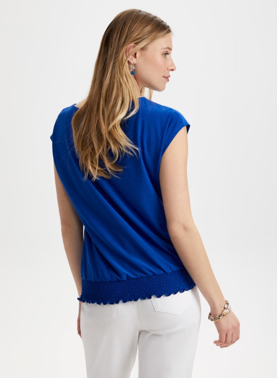 Drop Shoulder Blouson Top