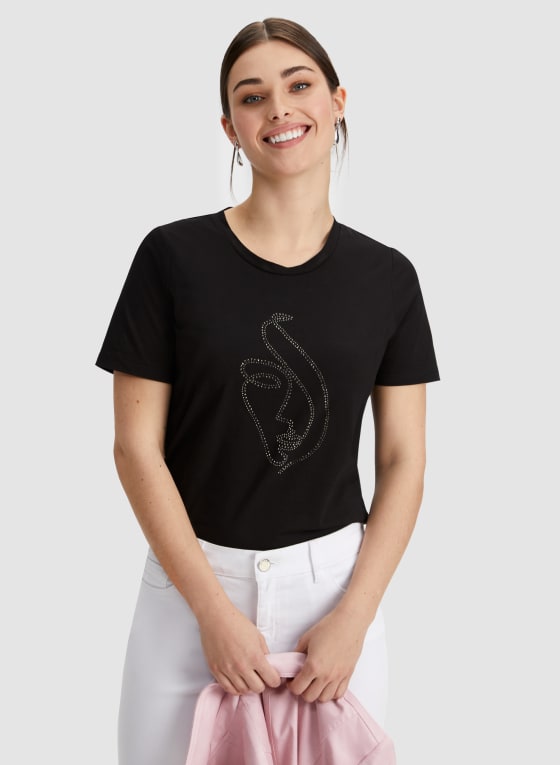 Sequined Face T-shirt