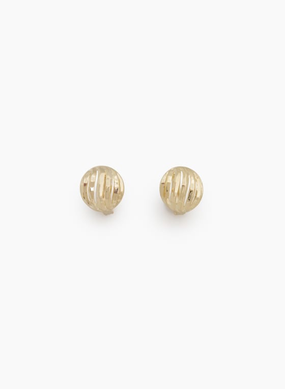 Cutout Button Earrings