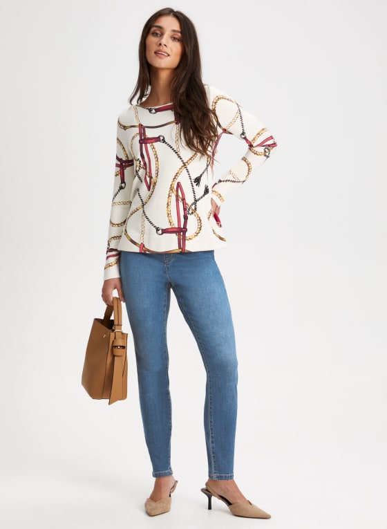 Slim Leg Pull-On Jeans