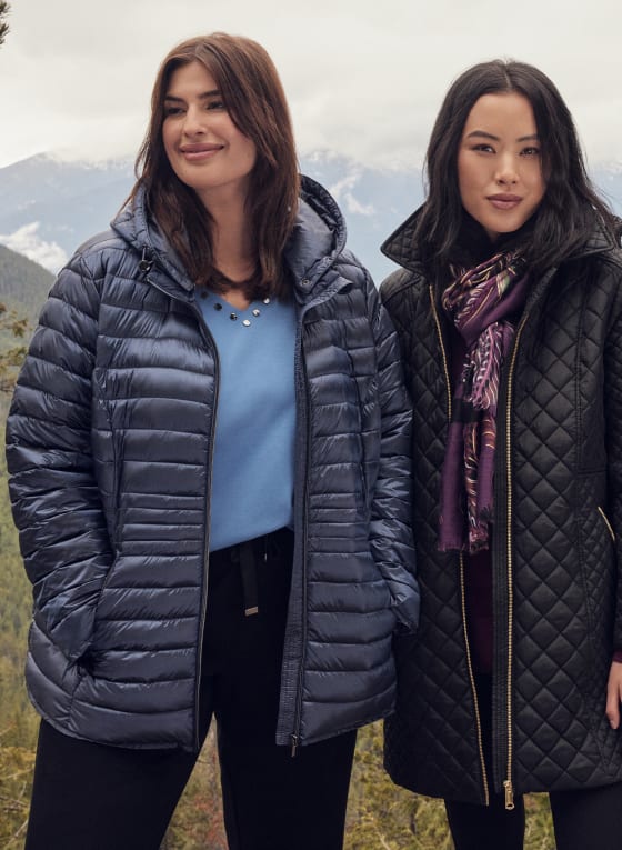 Packable Vegan Down Quilted Coat