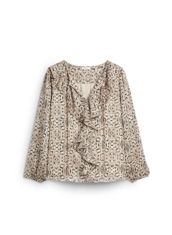 Cascading Ruffle Blouse