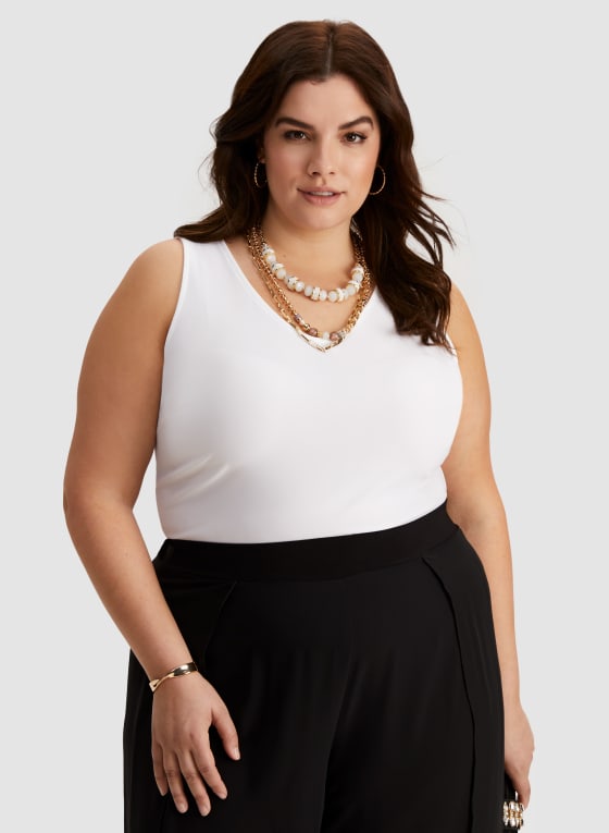 Sleeveless V-Neck Top
