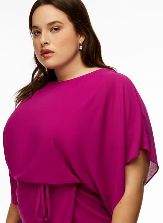 Tie Waist Chiffon Dress