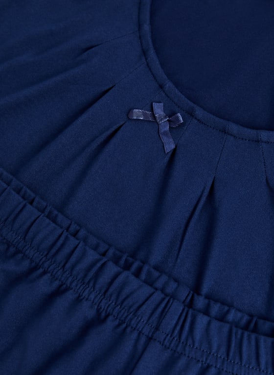 Pleat & Bow Detail Pyjama Set