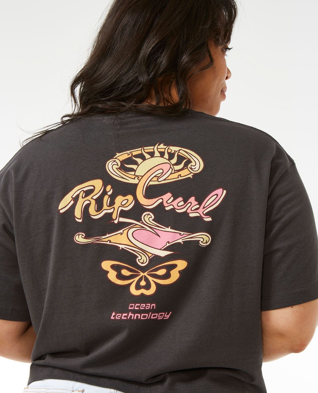 Rolling Curl Crop Tee