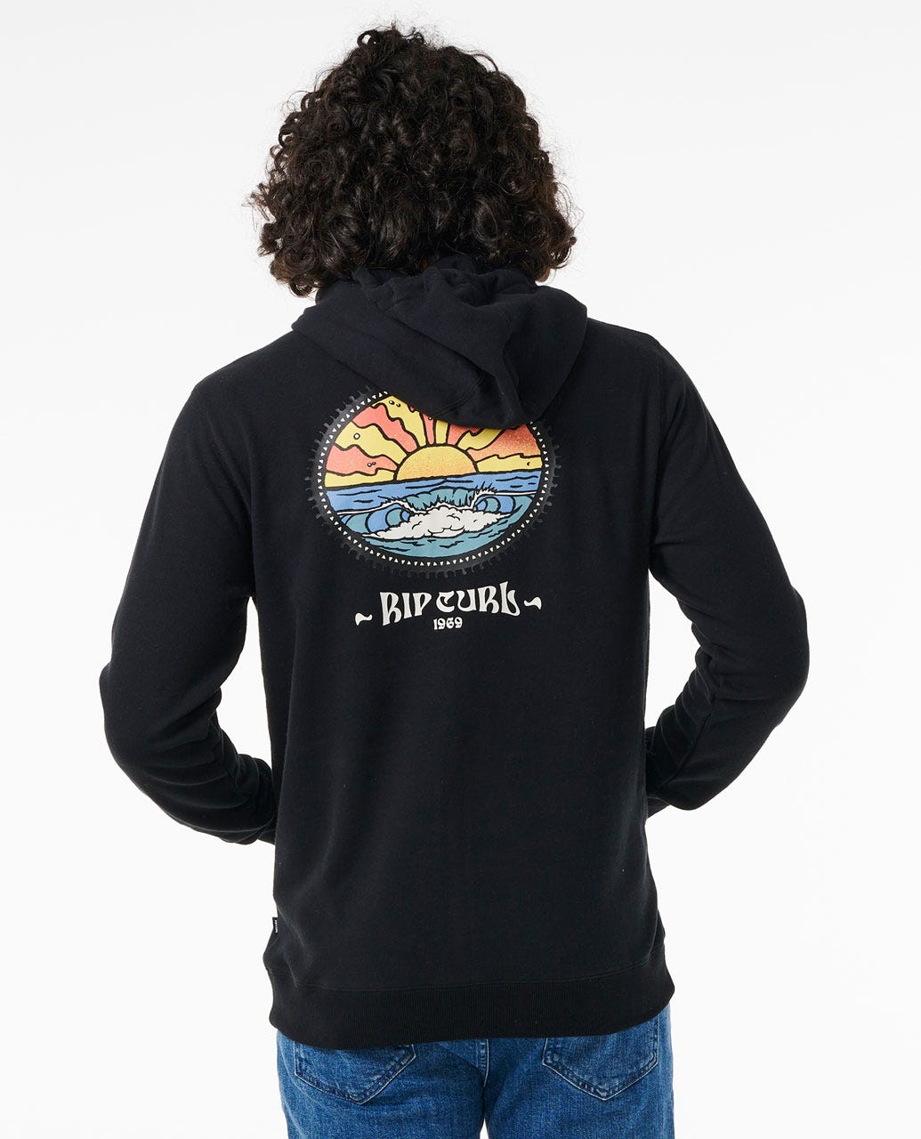Tubed And Hazed Zip Through Hood