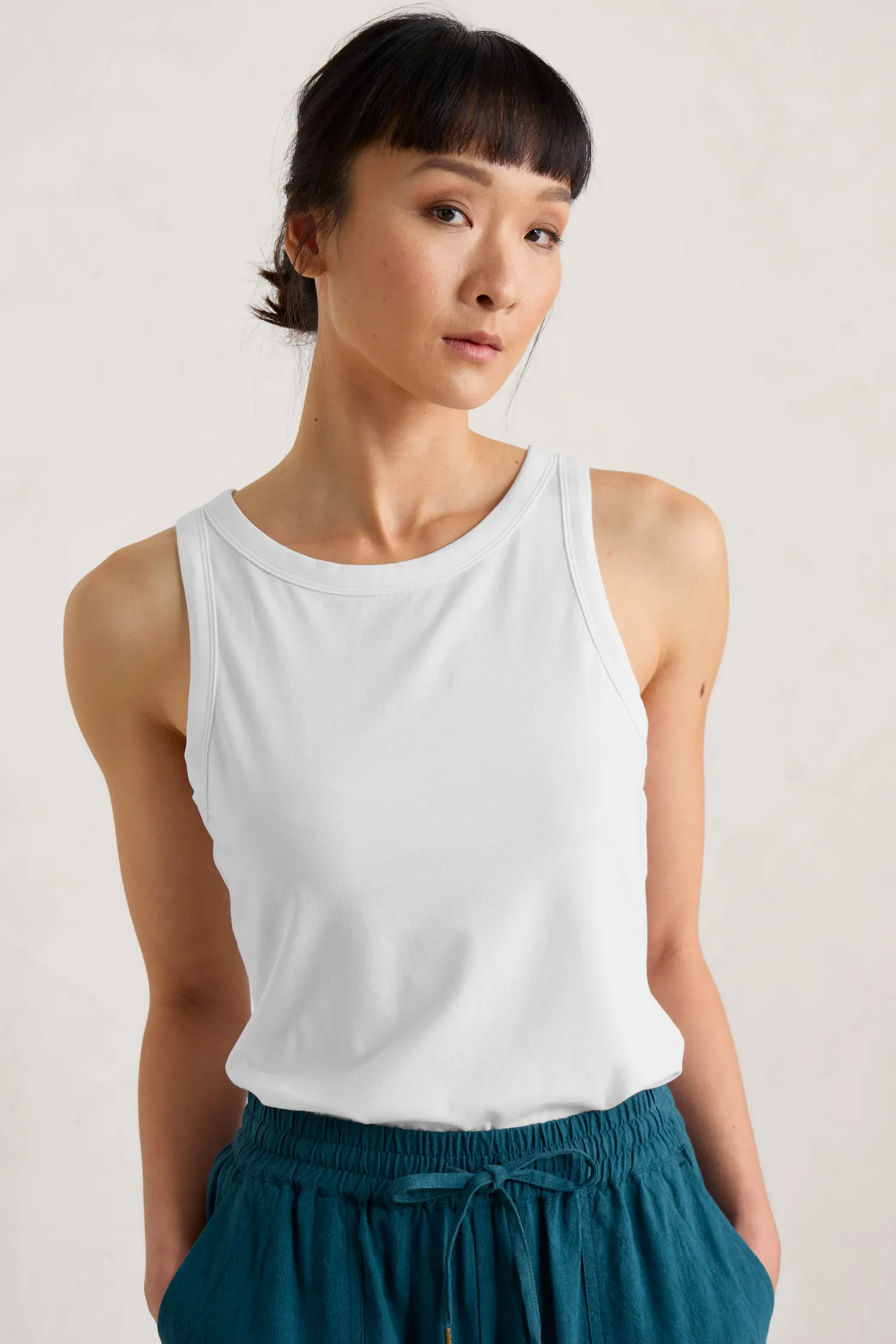 Wild Plain Organic Cotton Racerback Vest (GOTS) - Seasalt Cornwall