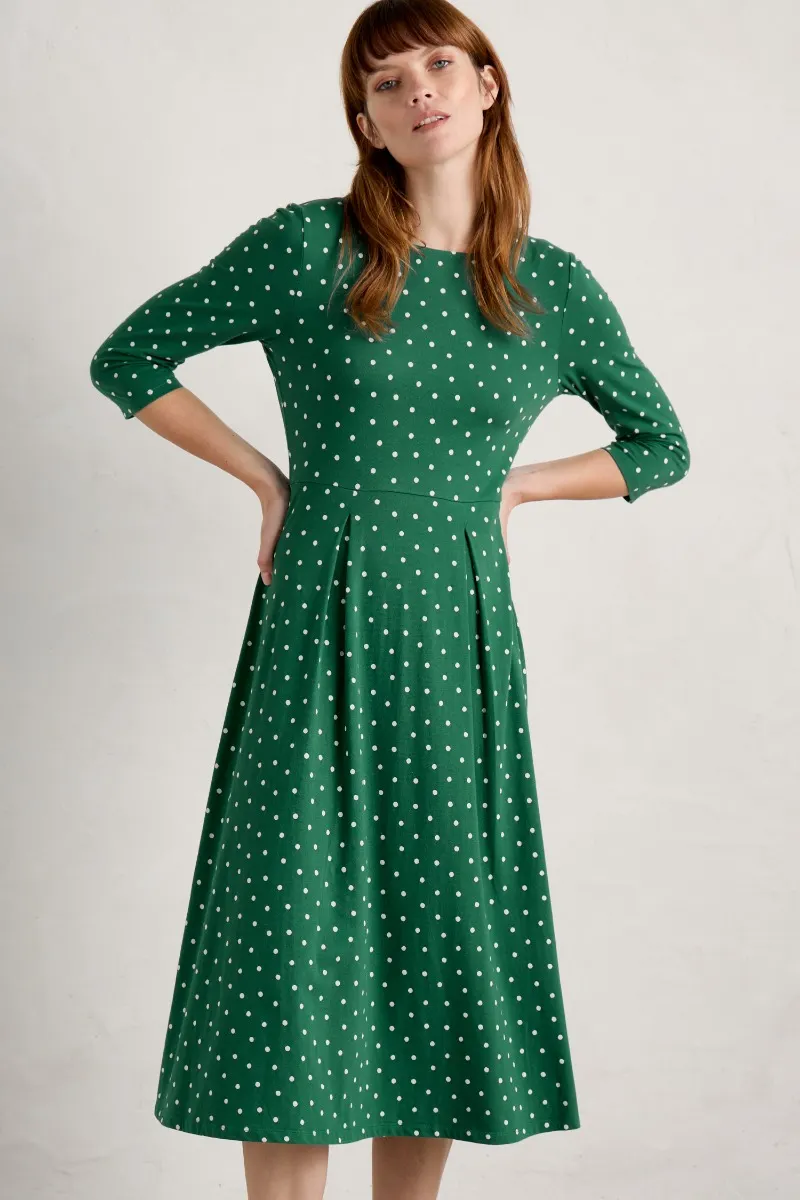 Wild Bouquet 3/4 Sleeve Midi Dress - Seasalt Cornwall
