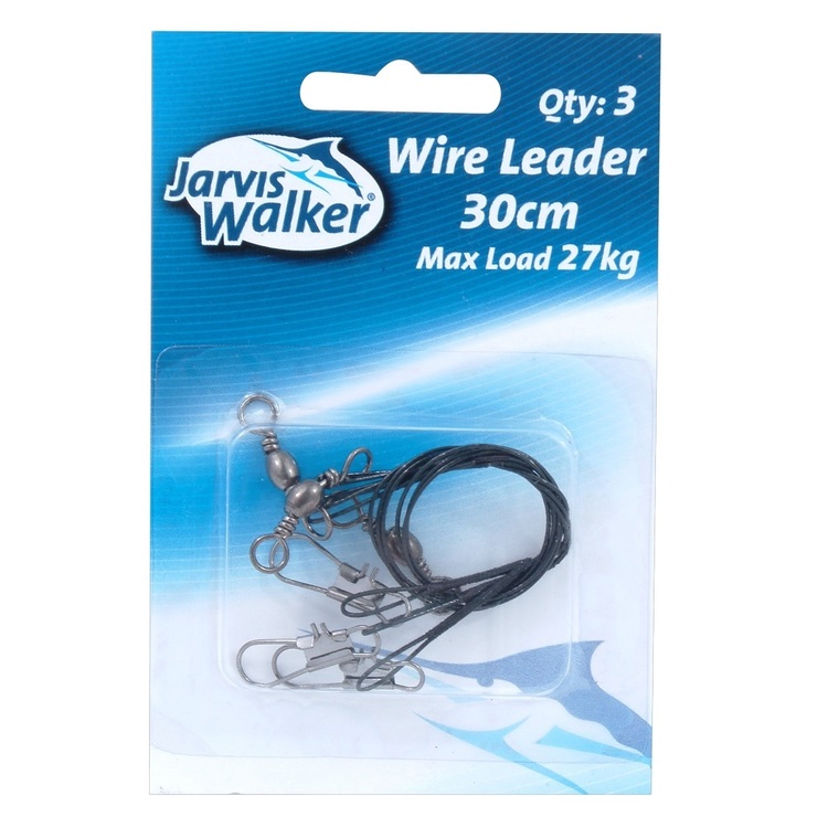 Jarvis Walker 27kg Leader Black Wire Black 30 cm