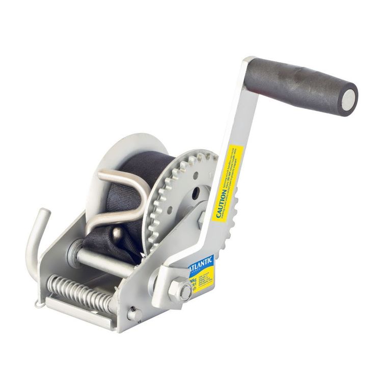 Atlantic Webbing Cadet Winch 300kg 3:1 Ratio 4.5m S Hook Silver