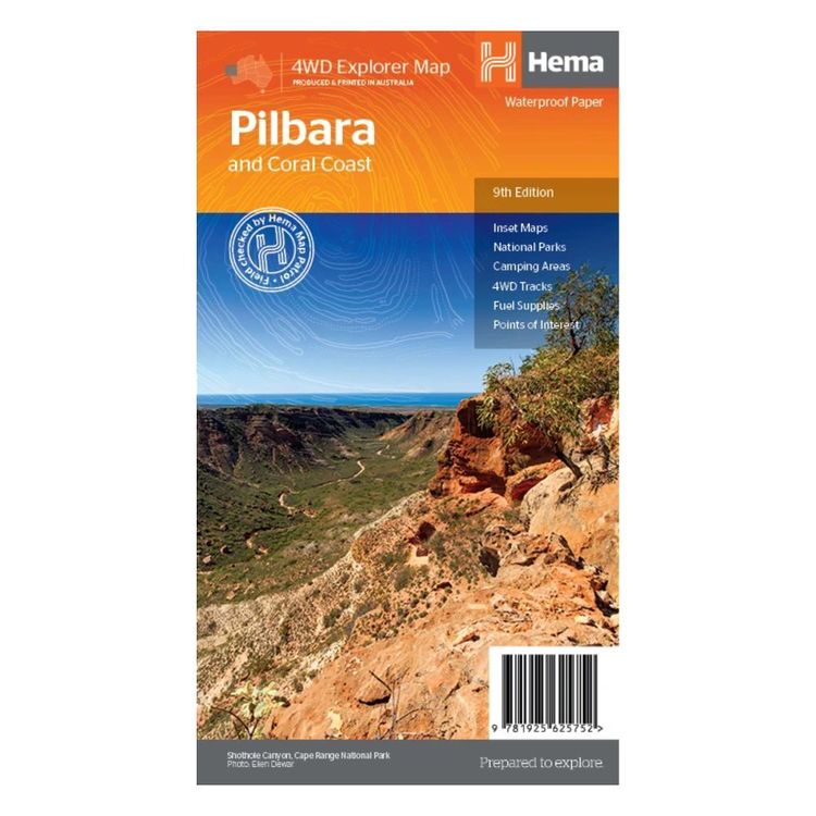 Hema Pilbara and Coral Coast Map Multicoloured