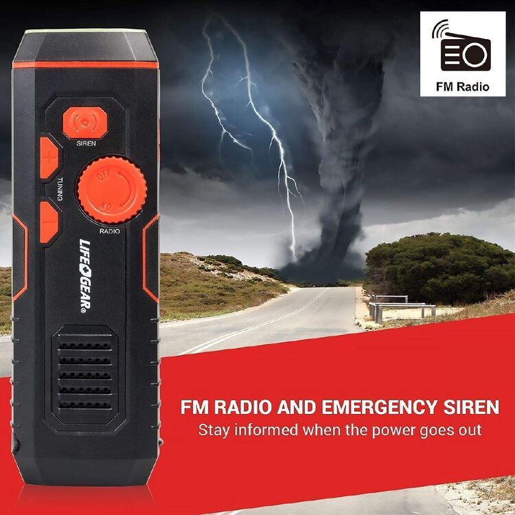 Life+Gear Stormproof Crank Torch Black 100 Lumens
