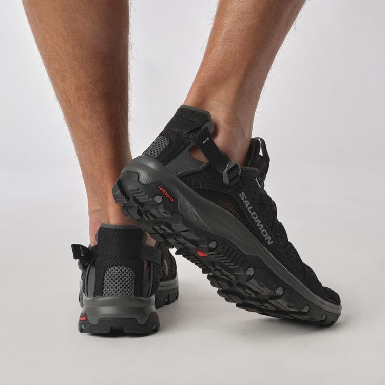 Salomon Men's Techamphibian 5 Sandal Black, Magnet & Monument