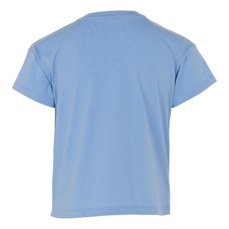 Trip In A Van Kids Summer Crop Tee Cornflower