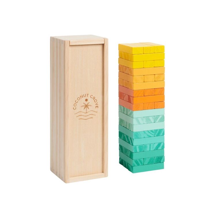 Coconut Grove Travel Jumbling Tower Tropicool Game Multicoloured