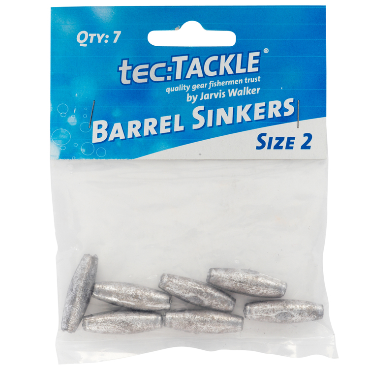 Jarvis Walker Tec Tackle Barrel Sinkers Silver