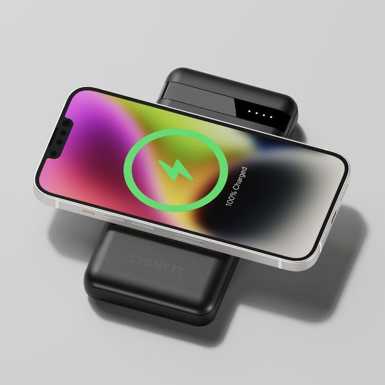 Cygnett Chargeup Swift 10k Wireless Powerbank Black 10K