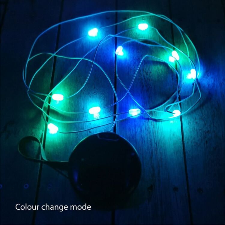 Dorcy 100 Lumens Solar Rechargeable String Lights Multicoloured 40 Lumens