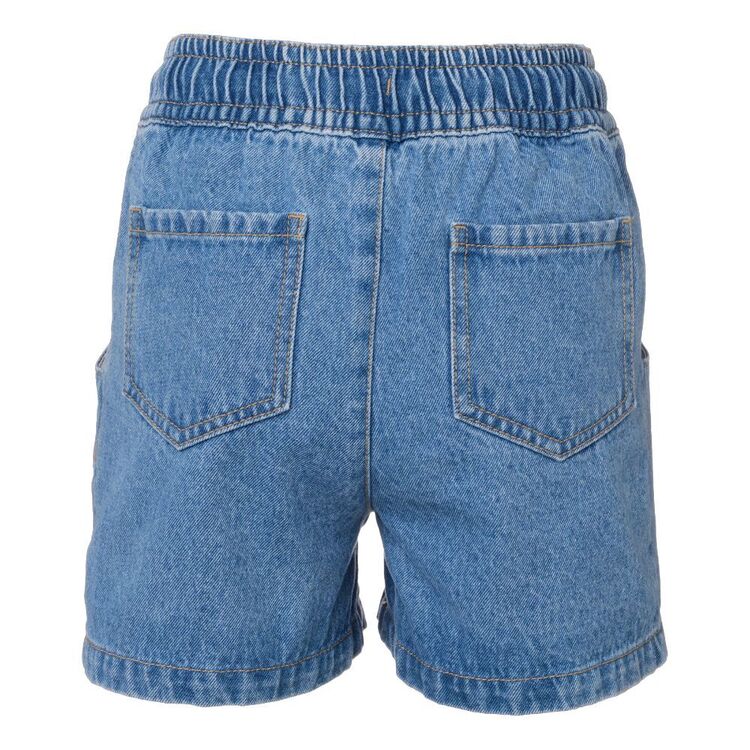 Cape Youth Girl's Paperbag Denim Shorts Denim Blue