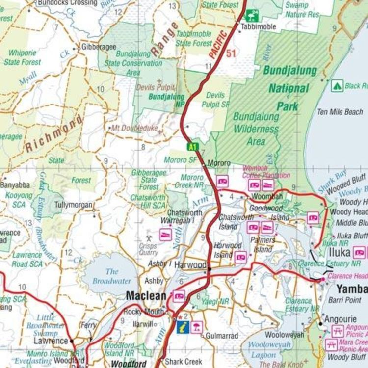 Hema North East New South Wales Map Multicoloured