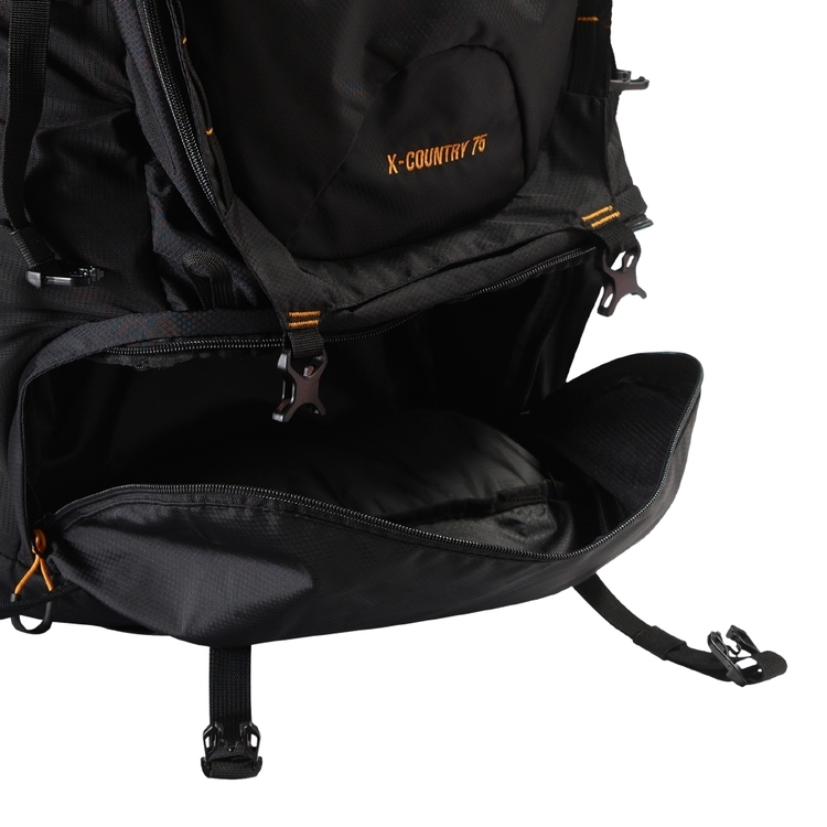Mountain Designs X-Country 75L Technical Hiking Pack Jet Black 75 L