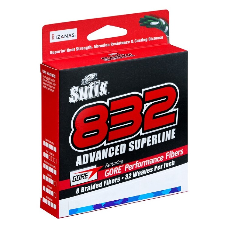 Sufix 832 Braid Line 300 Yard Spool Coastal Camo