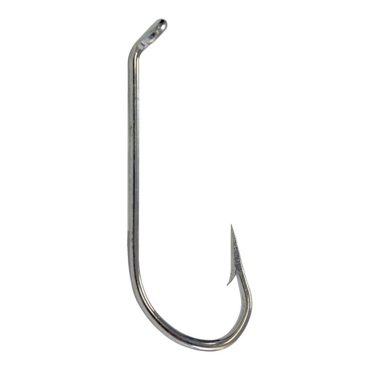Mustad 4202D Kirby Openeye Hooks 25 Pack Grey 2/0