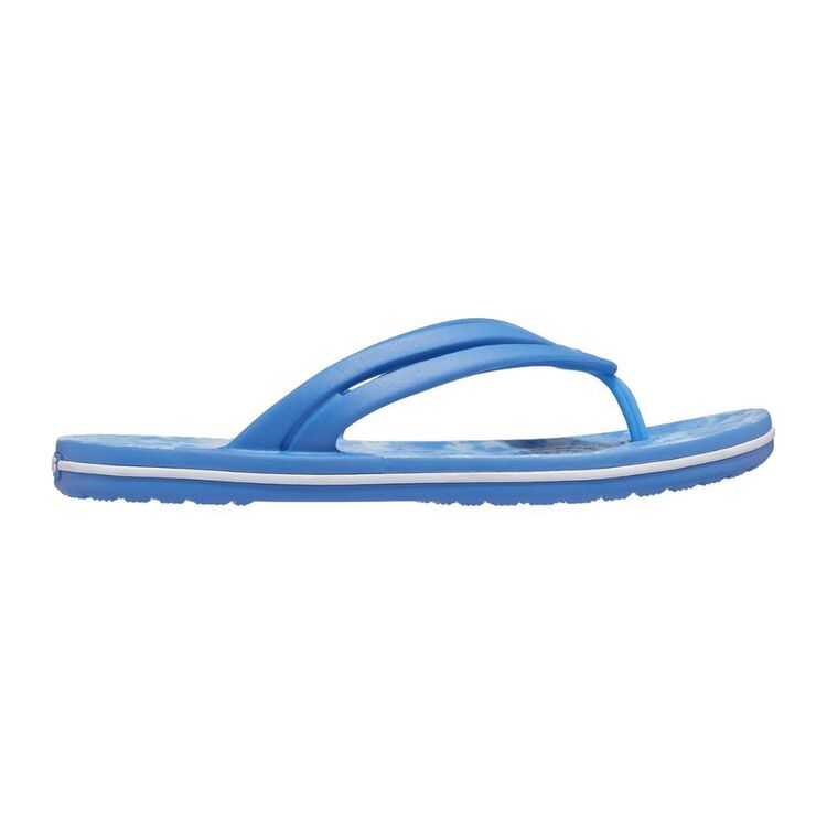 Crocs Women's Crocband Bleach Dye Thongs Pale Blue