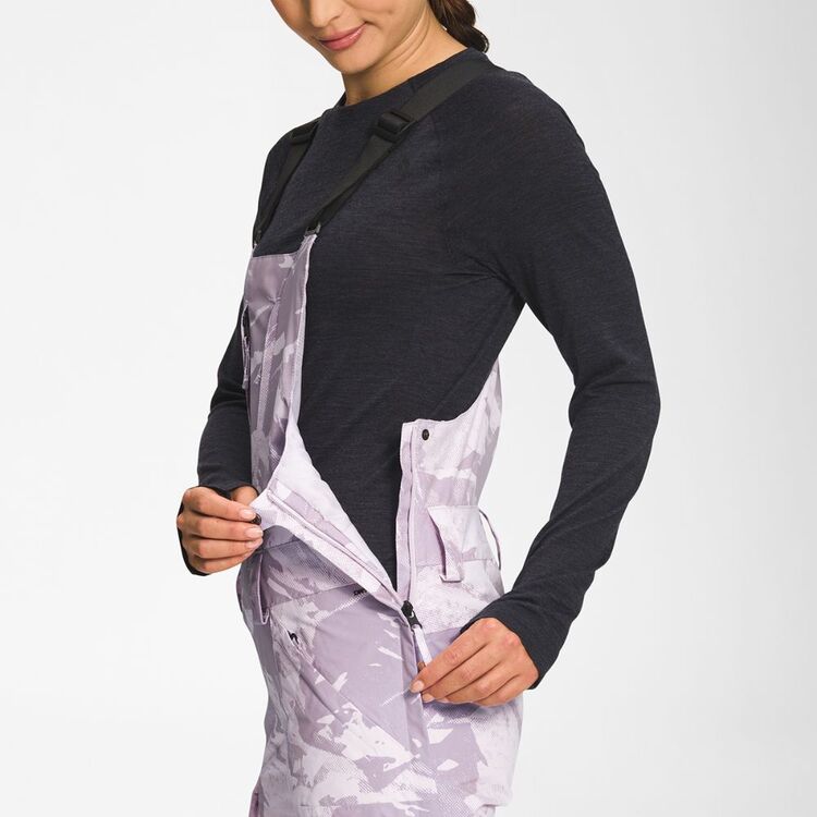 The North Face Women's Freedom Bib Lav Fog Tonal Mountainscape Print