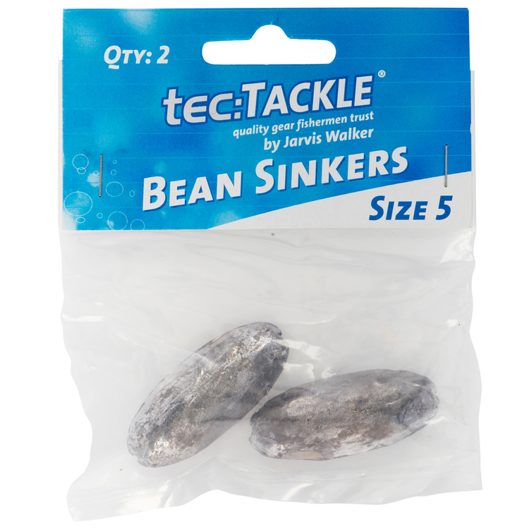 Jarvis Walker Tec Tackle Bean Sinkers Silver