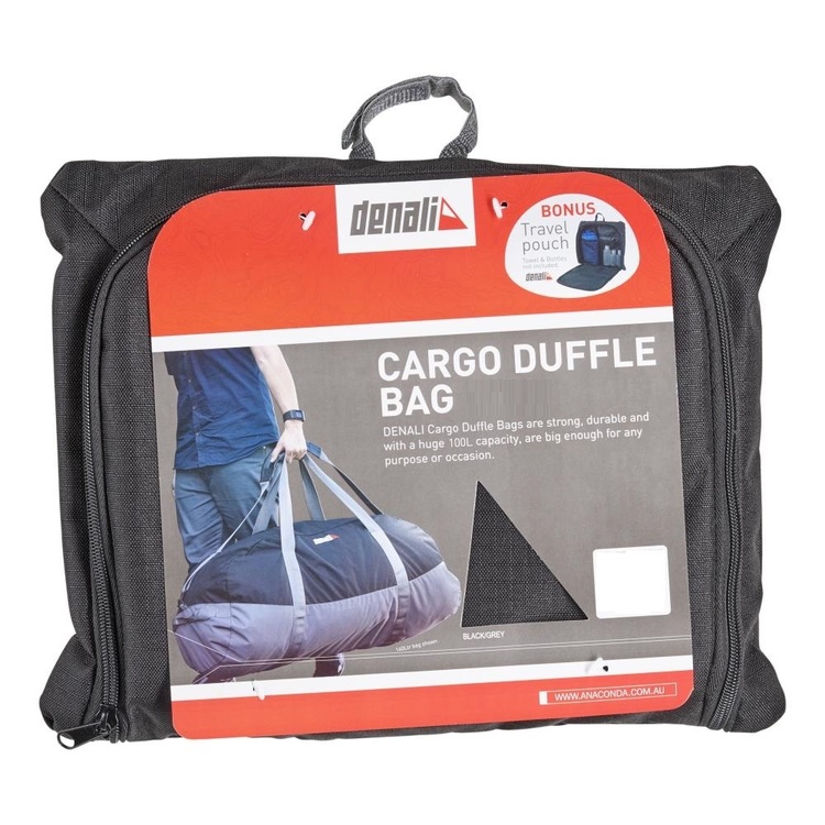 Denali Cargo Duffle Bag Black & Grey