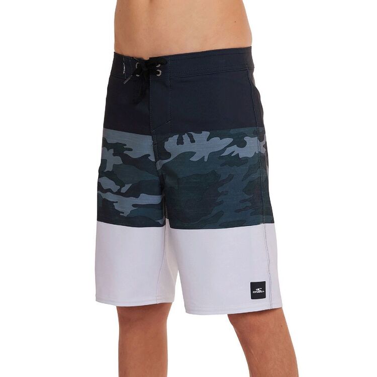 O'Neill Youth Boys Heat 17" Board Shorts Black & Camo